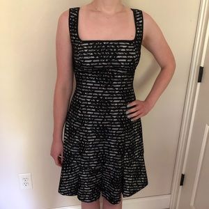 Banana Republic striped lace fit  and flare dress